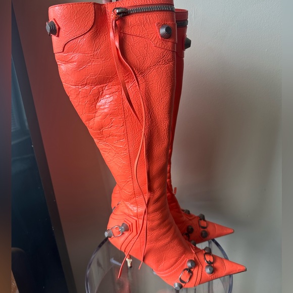 Balenciaga Cagole Boot Neon Orange - Picture 5 of 16